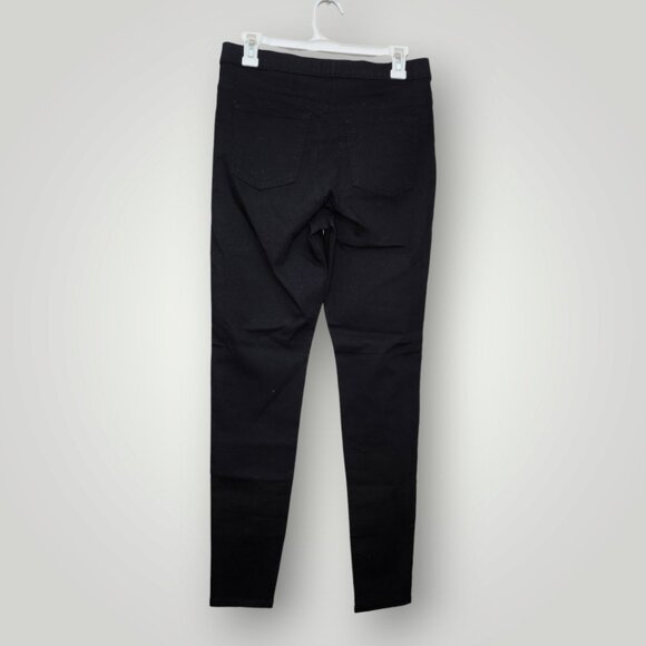 M&S WOMENS BLACK JEGGINS SIZE 12 STRAIGHT LEG PANTS HIGH RISE NWT - Picture 3 of 4